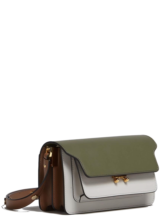 [COMING SOON] MARNI Trunk Bag EW, Mosstone/Pelican/Gold Brown